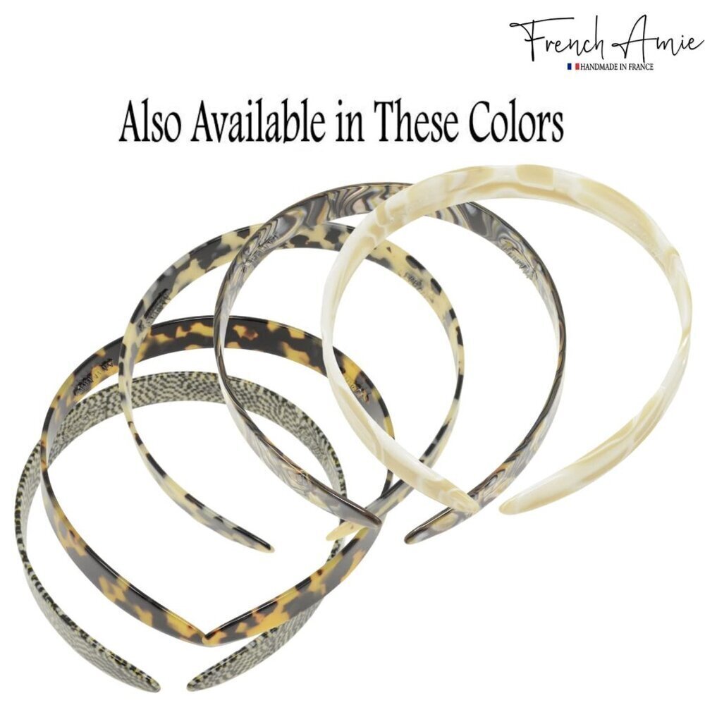 Wide Celluloid French Headband Women Hair Accessory Non Slip Flexible Stylish - Picture 6 of 8